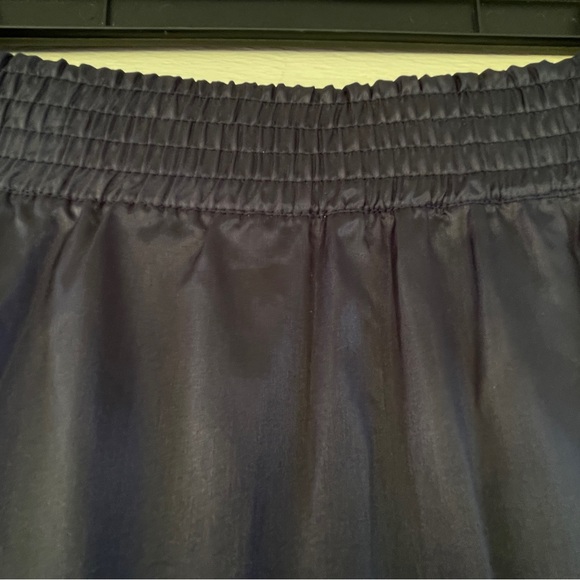 Boston Proper Navy Blue Satin A-Line Flounce Maxi Longline Skirt Size XS - Picture 7 of 9